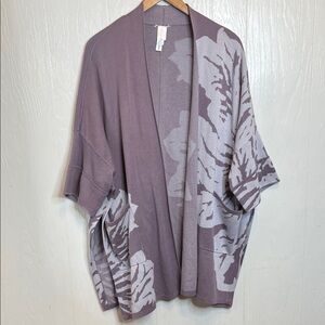 MarlaWynne Jacquard Knit Drama Topper Cardigan M